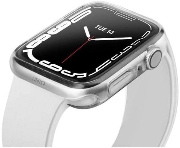Doua Huse Uniq Glaze Apple Watch Seria 7/8/9 41mm Gri si Transparent - 1 | YEO